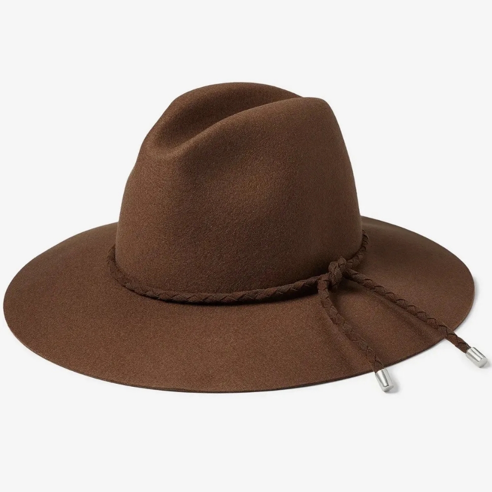 NWT rag & bone CHESTNUT VALENCIA FEDORA brown size S 100% wool New with tags
